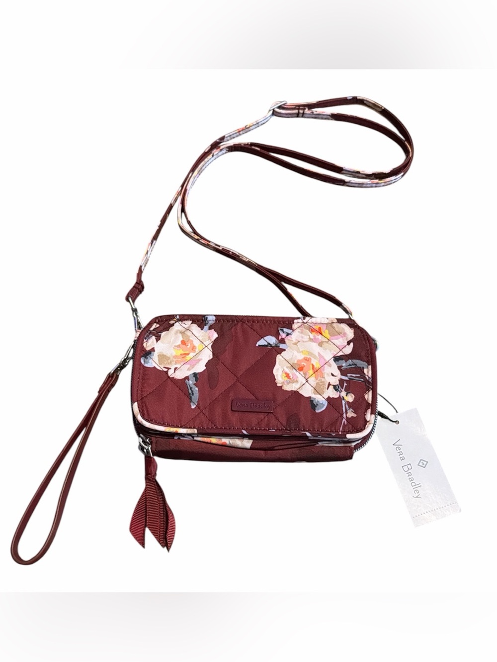 Vera Bradley Blooms & Branches RFID All in One Quilted Crossbody Purse